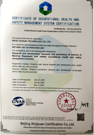 中国 Hefei Luox Yougao Technology Co., Ltd. 認証